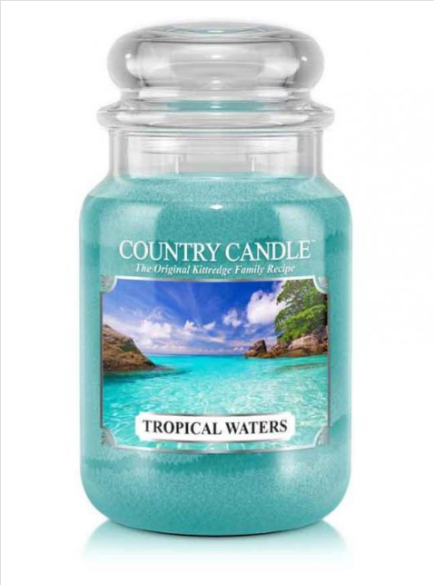  Country Candle - Tropical Waters - Duży słoik (652g) 2 knoty Świeca zapachowa